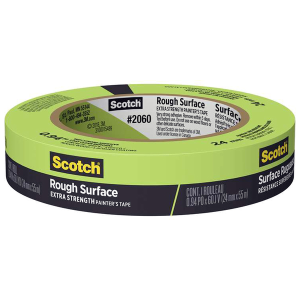 Scotch .94" x 60 Yds Green Scotch Rough Surface Painter’s Tape 2060-24AP